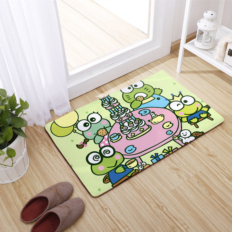 卡通可爱Keroppi大眼蛙可洛比青蛙地垫儿童卧室客厅厨房防滑地毯