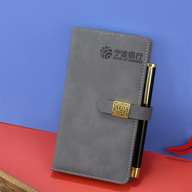 碧发新款简约窗花扣A6小号笔记本子商务工作会议记录记事本办公便