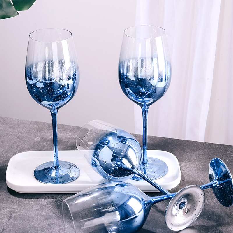 星空水晶玻璃高脚红酒杯家用高颜值轻奢网红聚会葡萄香槟酒杯套装