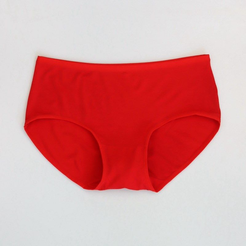 CYN创雅诺本命年妈咪裤60113天竹纤维抗菌加肥加大红色女平角内裤