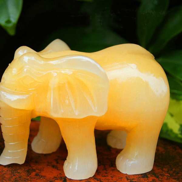 黄玉富贵荣华象对象饰品大象阵金银满座财阵大象摆件 结婚礼品