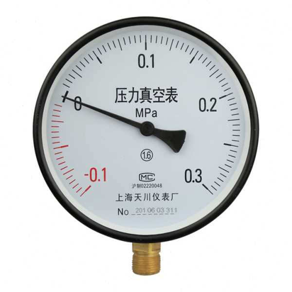上海天川仪YZ150真空压力表 -0.1-0Mpa负压表 气压表 -0.1-0.5Mpa