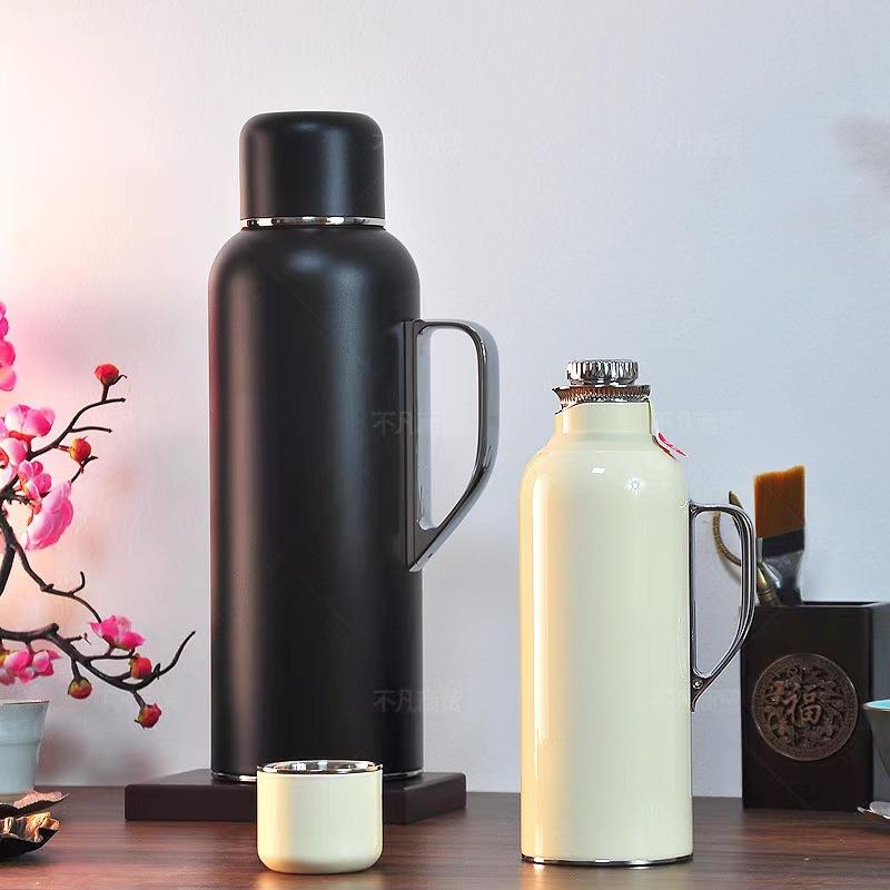 学古传家壶家用真空不锈钢中式保温壶显温焖茶壶礼盒装商务礼品