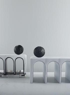 创意拱门艺术摆件M底座家居书房装饰品酒店前台柜摆设树脂工艺品