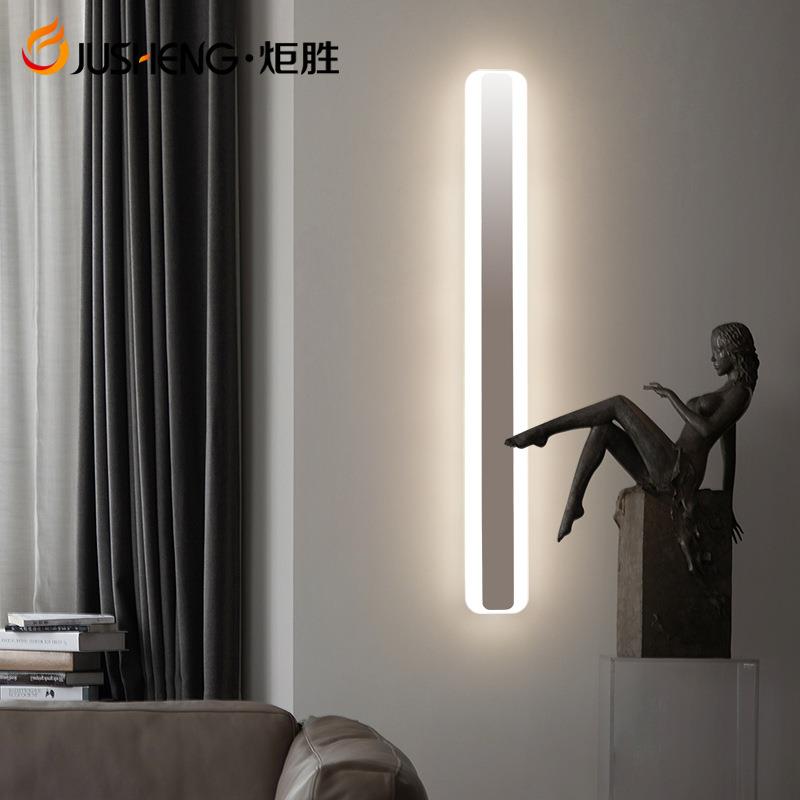 炬胜洗手间浴室防潮镜前灯led 简约亚克力过道灯客厅背景墙壁灯具