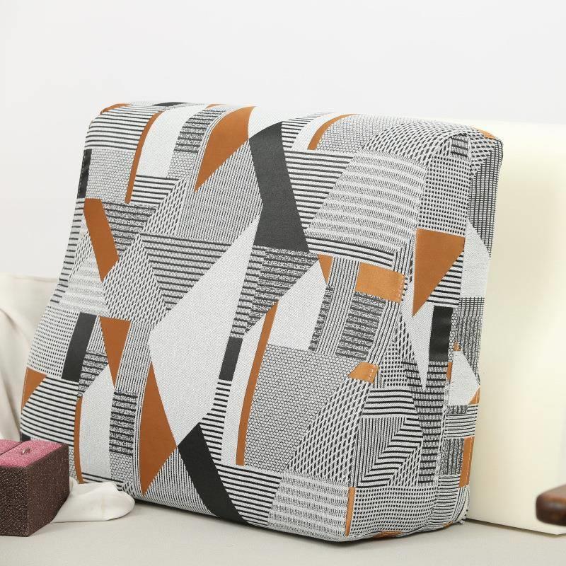 s型沙F96TM9H9发靠背垫长形发靠背垫套罩床头实木靠垫客方套子沙