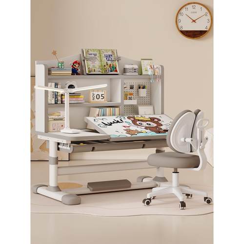 儿童学习桌子家用小学生写字作业专用可升降实木书桌课桌椅子套装