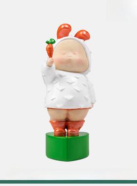 像这个客厅桌面迷你装饰品创意生日雕塑礼盒的迷你婴儿的罕见艺术
