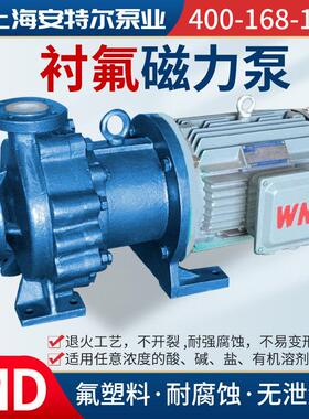 IMD钢衬四氟磁力泵耐腐蚀防酸碱氟塑料化工卧式无泄漏磁力驱动泵