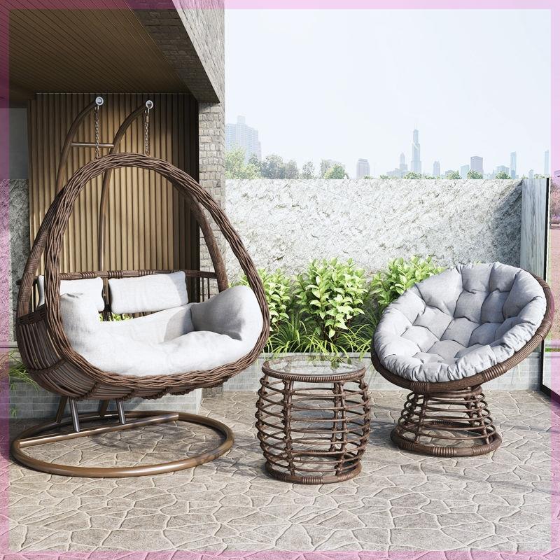 家用阳台吊椅庭院吊篮藤椅室内秋千吊床椅子花园露台户外摇篮椅子