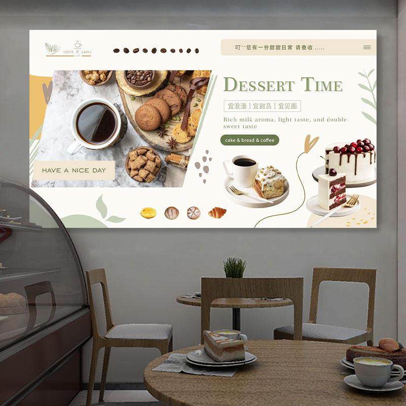 生日蛋糕广告灯箱室内定制卡布软膜图片烘培甜品烘焙面包店价格表