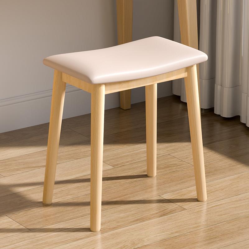 卧室饭厅家用板凳实木化妆凳高级感化妆椅子简约化妆台椅子马鞍凳