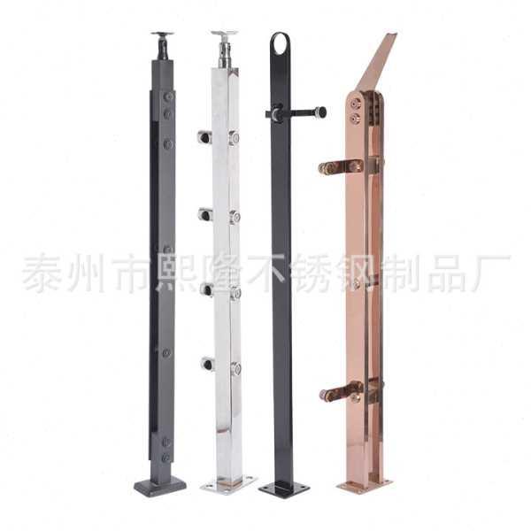 304不锈钢立柱 楼梯栏杆 家用阳台商场别墅扶手不锈钢工程立柱