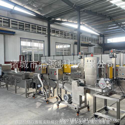 全自动鸡块牛肉汉堡肉饼成型 虾鱼蔬菜麦乐鸡块加工流水线