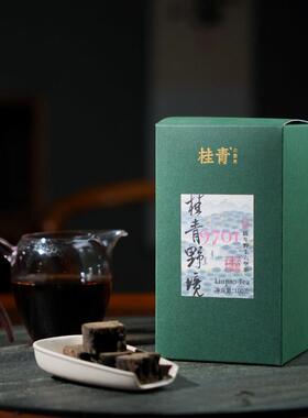 9701桂青野境六堡茶茶块紧压茶广西黑茶100g612