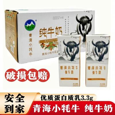 青海小牦牛纯牛奶盒装250ml*12盒雪尔玛高原奶源学生儿童早餐牛奶