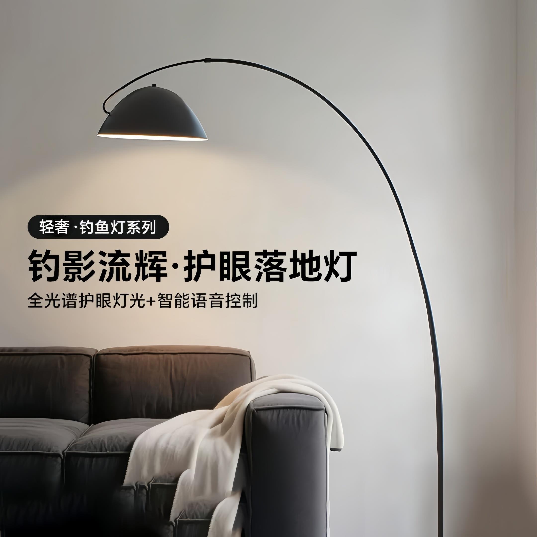 钓鱼灯落地灯客厅沙发旁高级设计感氛围灯卧室智能立式台灯阅读灯