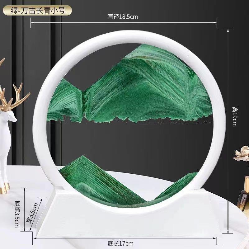 3d立体流沙画摆件沙漏装饰品家居客厅电视柜酒柜桌面创意生日礼物图片