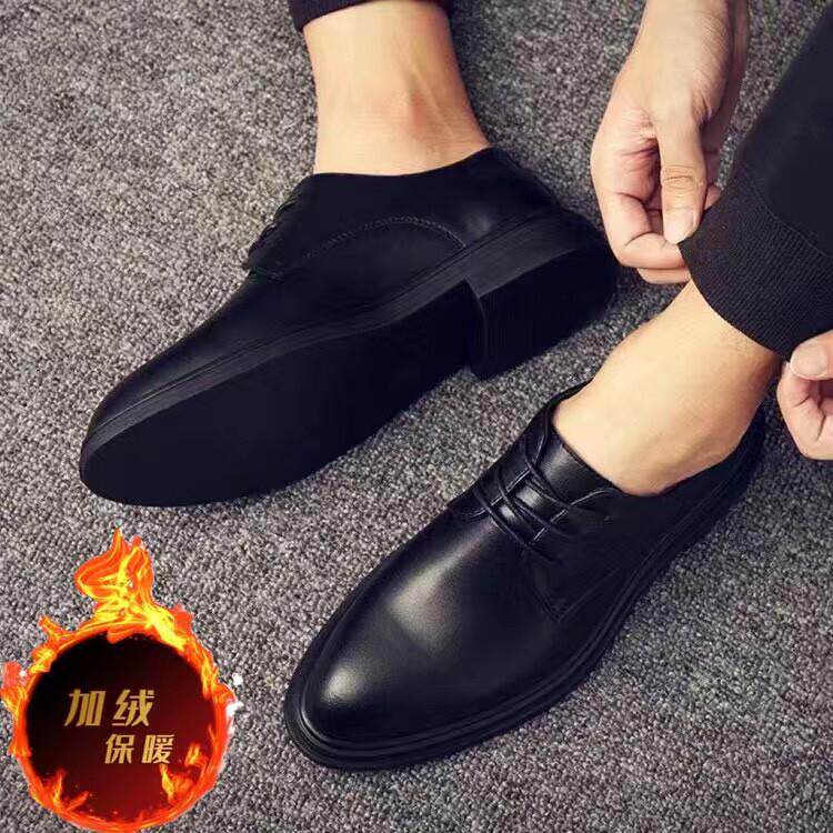 推荐皮鞋男士大码2026新款透气内增高休闲英伦商务正装结婚新郎西