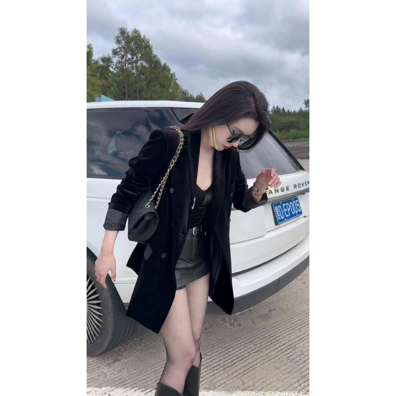 极速黑色气质高级感金丝绒外套女2026秋季新款时尚洋气百搭长袖上