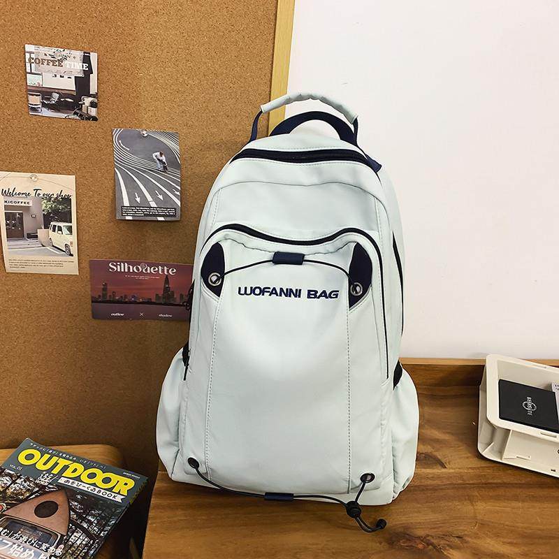 推荐双肩包男初高中大学生简约百搭大容量书包轻便户外旅行休闲背