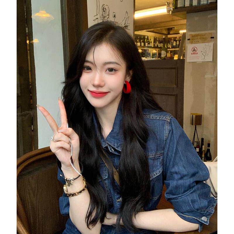 极速港味复古chic牛仔连衣裙女2026春秋新款小个子别致高级感中长