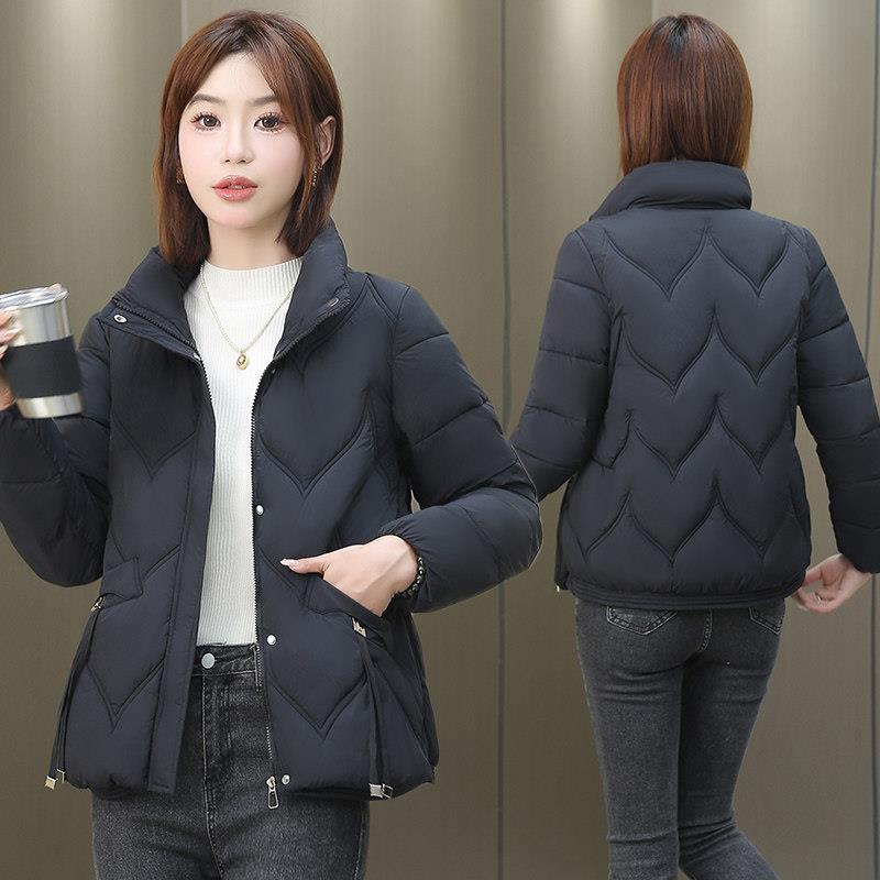 极速韩版短款棉服女冬季新款立领时尚宽松加厚棉服保暖妈妈洋气小