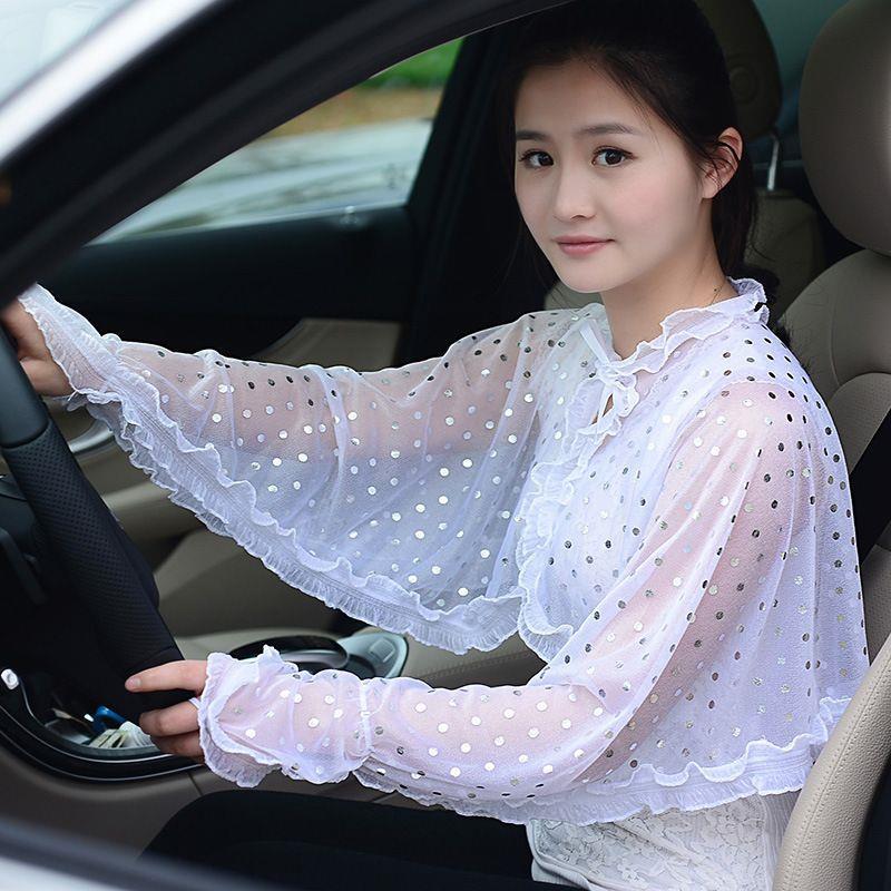 夏防晒小披肩女短款旅游骑