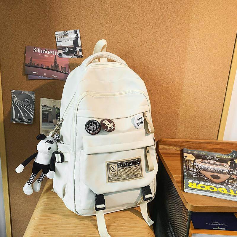 推荐双肩包男初高中大学生简约轻便书包女日系休闲百搭大容量旅行