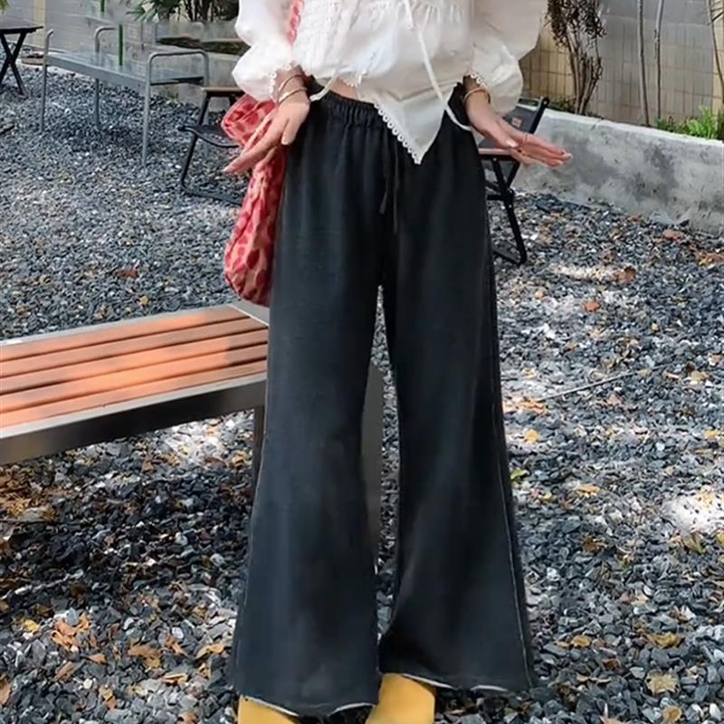 宽松慵懒微喇休闲裤2025早