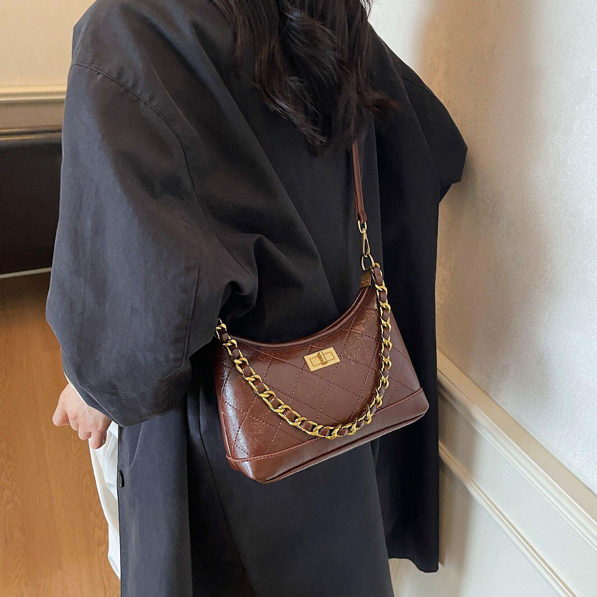 极速小香风菱格链条腋下包包女式2026新款潮流行单肩斜挎包百搭流