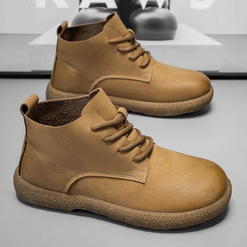 推荐马丁靴男款2026秋季新款英伦风时尚皮靴男士超轻软底复古工装