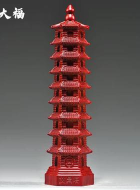 新品摆件家居塔雕刻实玄关