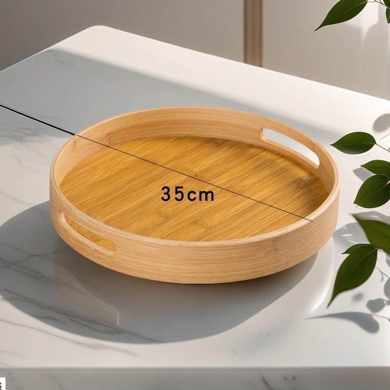 推荐ins风竹木制圆形蛋糕咖啡茶杯收纳托盘商用轻奢高档餐用托盘,餐饮具,盘,淘宝优惠券,粉丝福利购,淘宝优惠卷