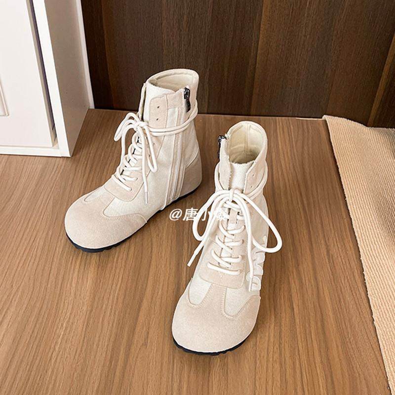 推荐内增高8CN德训靴女款拳击靴早秋新款小个子小码3334厚底马丁