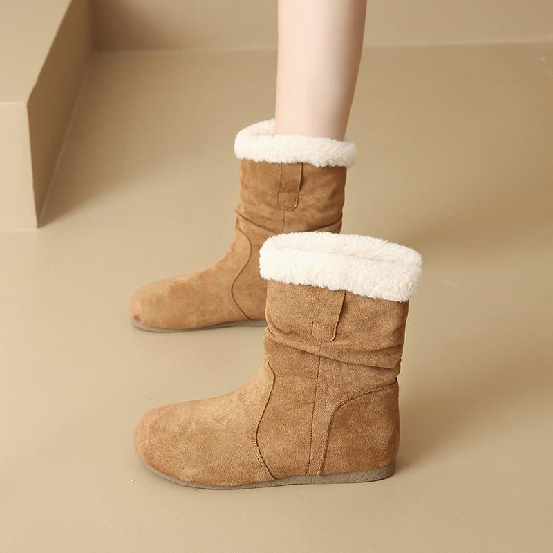 推荐平底加绒雪地靴女款20