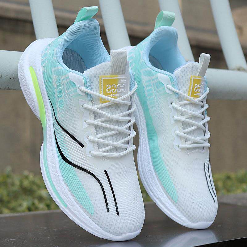 推荐夏季网面新款跑步鞋男鞋透气轻便跑鞋专业竞速减震体育中考运