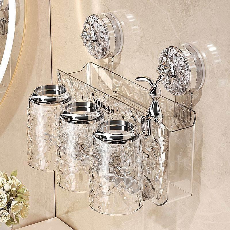 吸盘牙刷置物架化妆室壁挂