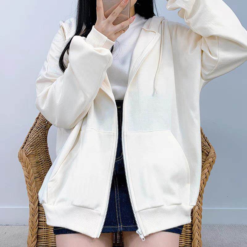 极速秋冬季灰色连帽女士卫衣2026新款爆款加绒加厚美式复古慵懒风