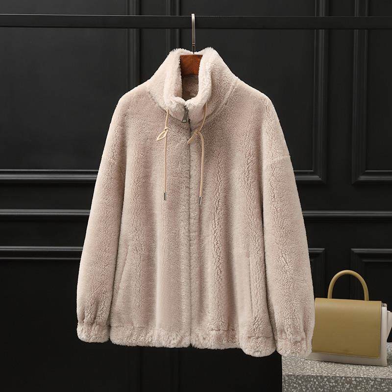 推荐海宁2023冬新款短颗粒绒羊羔毛皮毛一体外套女中长款羊剪绒大,女装/女士精品,皮草,淘宝优惠券,粉丝福利购,淘宝优惠卷