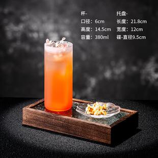 推荐国风鸡尾酒杯创意组合套装女生微醺酒杯高颜值酒吧玻璃杯果酒
