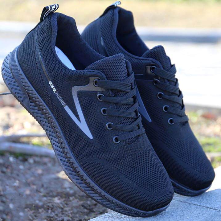 推荐男鞋子百搭新款潮鞋春夏季透气飞织网面鞋软底防滑男士休闲运