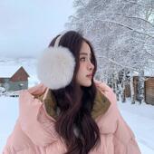 狐狸毛软萌可爱大号皮草耳捂子保暖防冻护耳冬耳罩女耳套耳暖