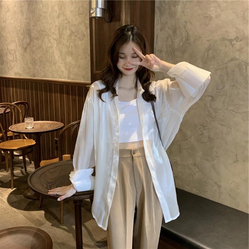 极速人鱼姬亮丝防晒衣外套女2026薄款透视雪纺衬衫防紫外线透气空