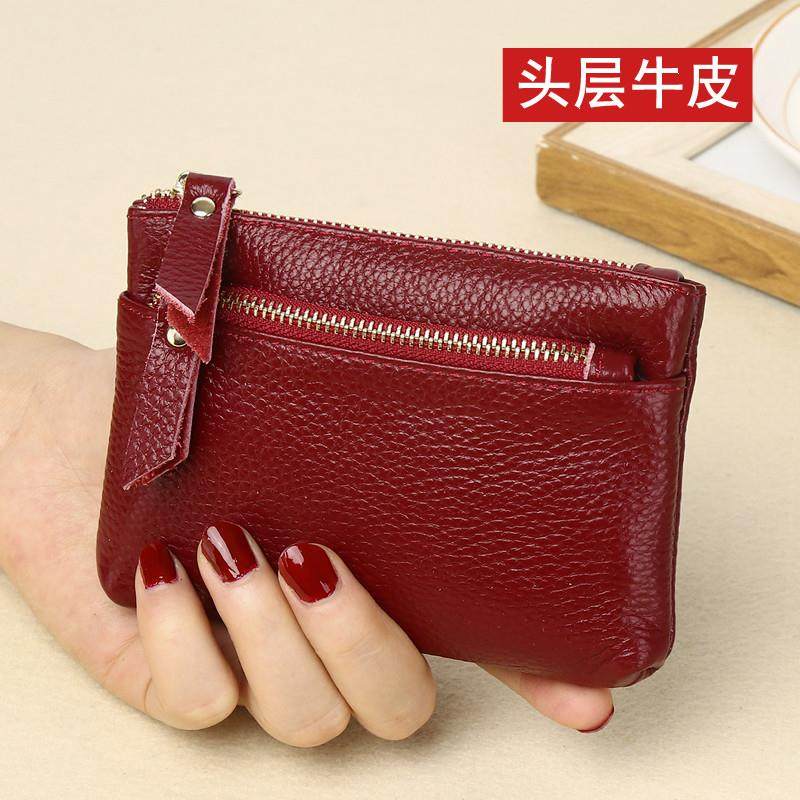 推荐真皮零钱包女2025新款潮小包迷你超薄拉链硬币钥匙扣卡包妈妈