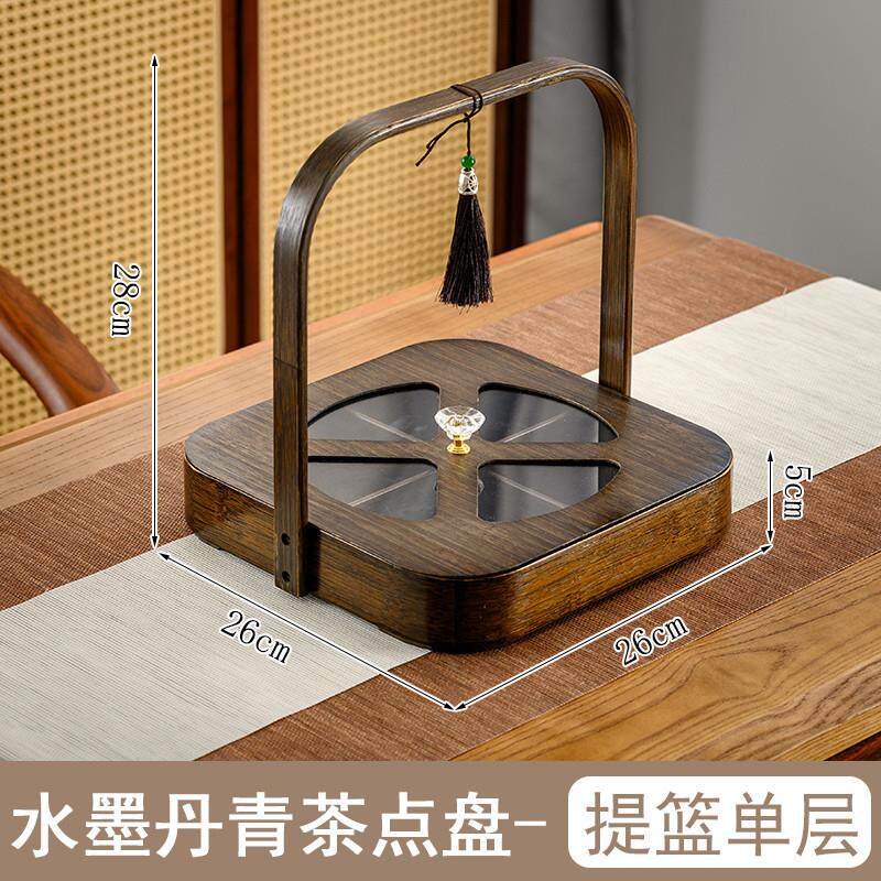 推荐轻奢高档糖果盒坚果盘实木客厅宫格茶点里节日精致零食收纳盘