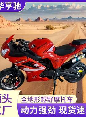 跨境出口迷你60cc大跑两轮小高赛摩托车汽油成人越野燃油摩托车