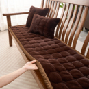 冬季 兔毛绒沙发垫实木沙发垫子防滑加厚保暖坐垫红木定制沙发坐垫