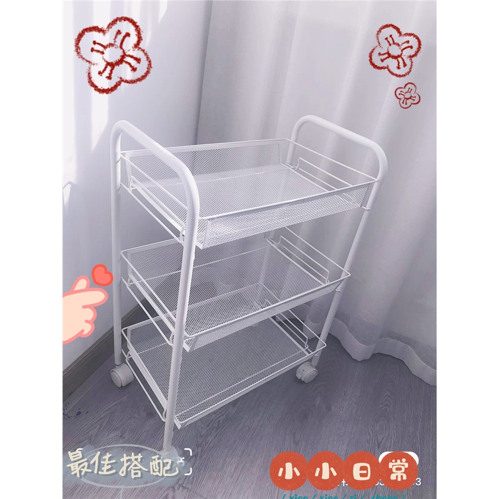 白色网红小推车金属厨房