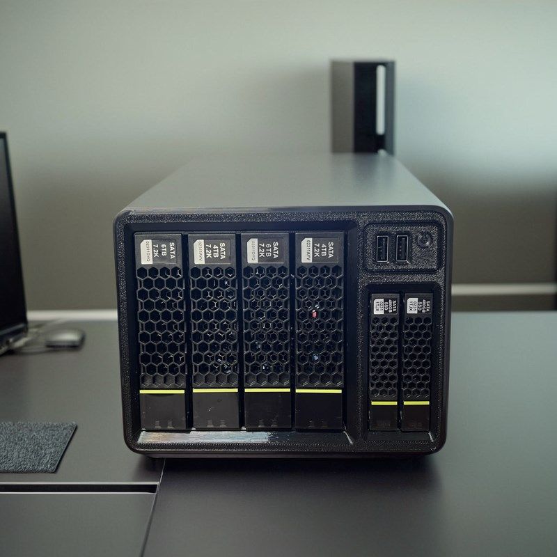 6盘位NAS机箱 黑群晖机箱 网络家庭存储 小机箱 飞牛NAS 定制机箱